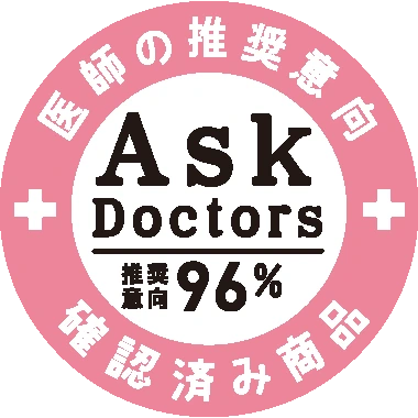 AskDoctors 医師の推奨意向確認済み商品 推奨意向96%