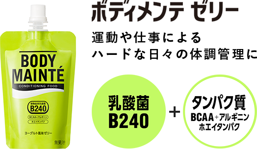ボディメンテゼリー 運動や仕事による ハードな日々の体調管理に