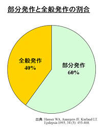 部分発作と全般発作の割合
