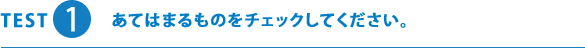 TEST1 あてはまるものをチェックしてください。