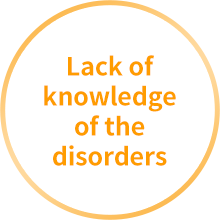 Lack of knowledge of the disorders