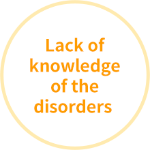 Lack of knowledge of the disorders 