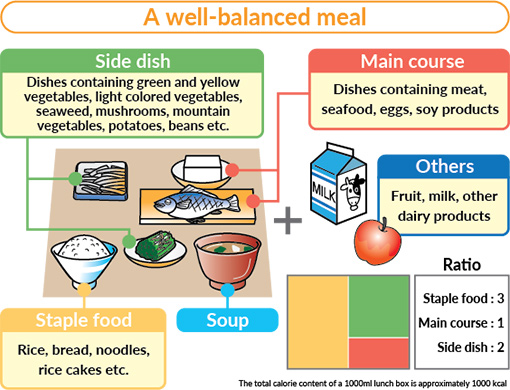 A well-balanced meal