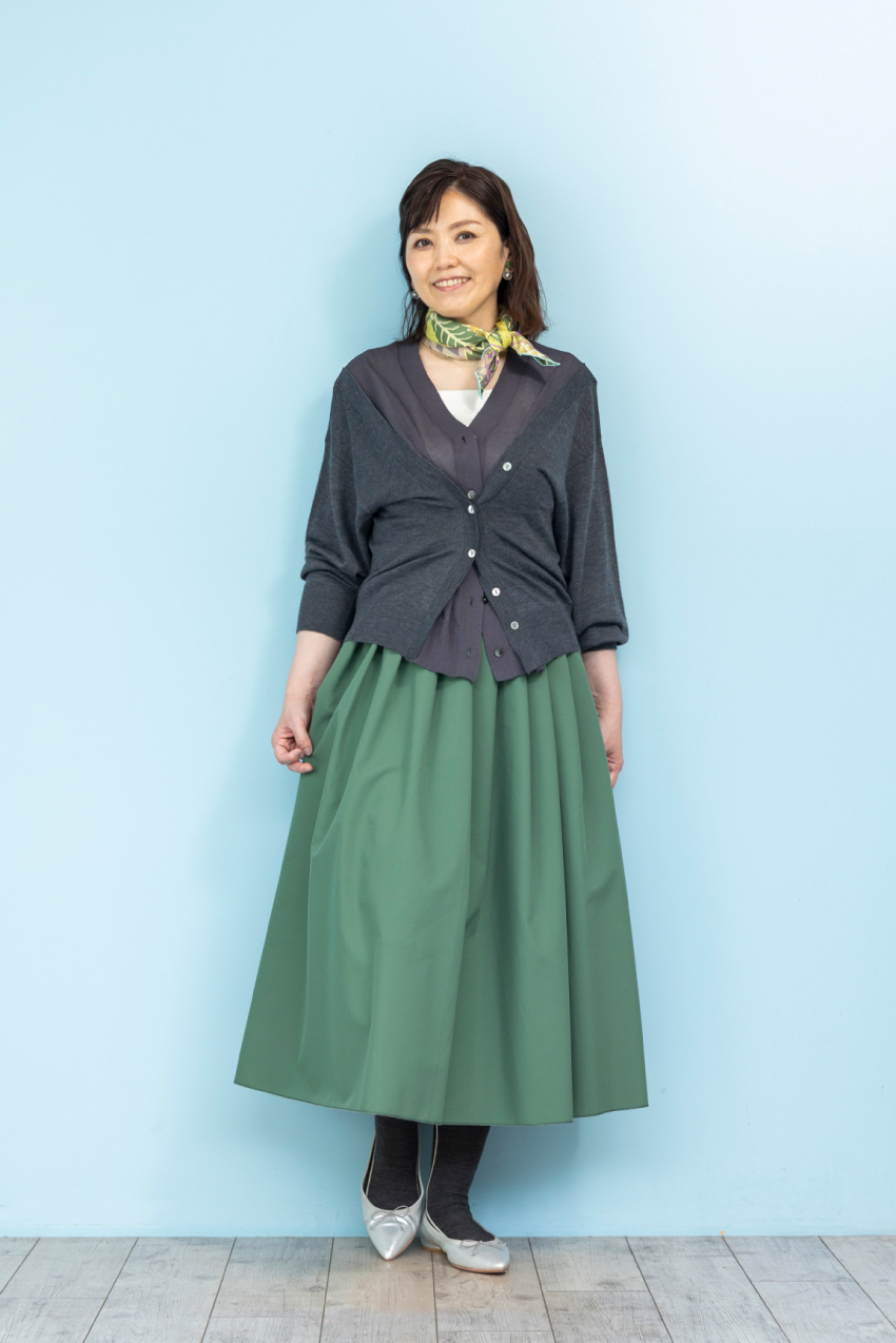 第60回 新しいカーディガンの着こなし/スタイリスト・石田純子さんの【明日、何着る?】