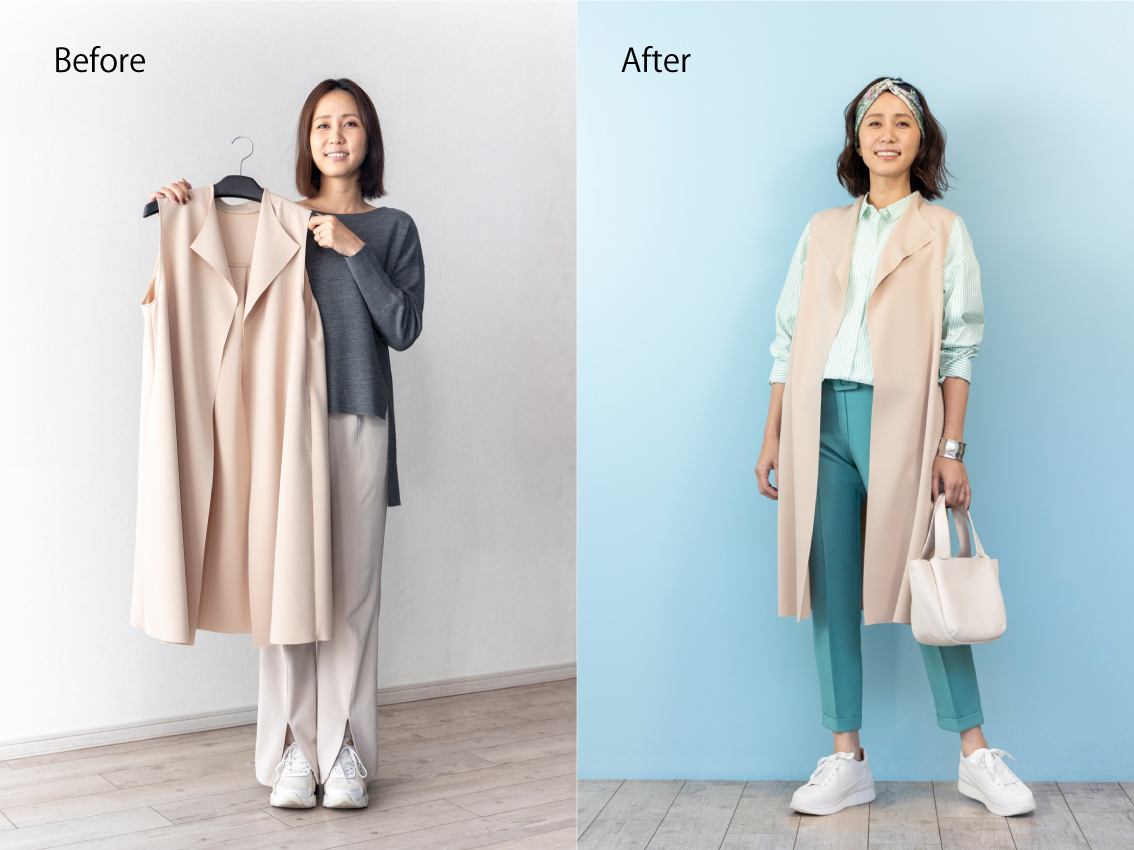 第64回　春夏は薄手のジレで決まり！／スタイリスト・石田純子さんの【明日、何着る？】