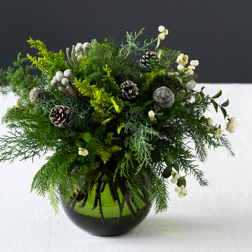 第60回　針葉樹のブーケ／北欧フラワーデザイン協会・ヘンティネン・クミさんの【フィンランド花通信】