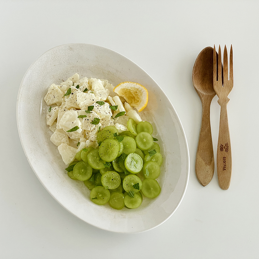 第60回　シャインマスカットと和梨のサラダ／菓子研究家・福田里香さん の【台所はいつもセレンディピティ】