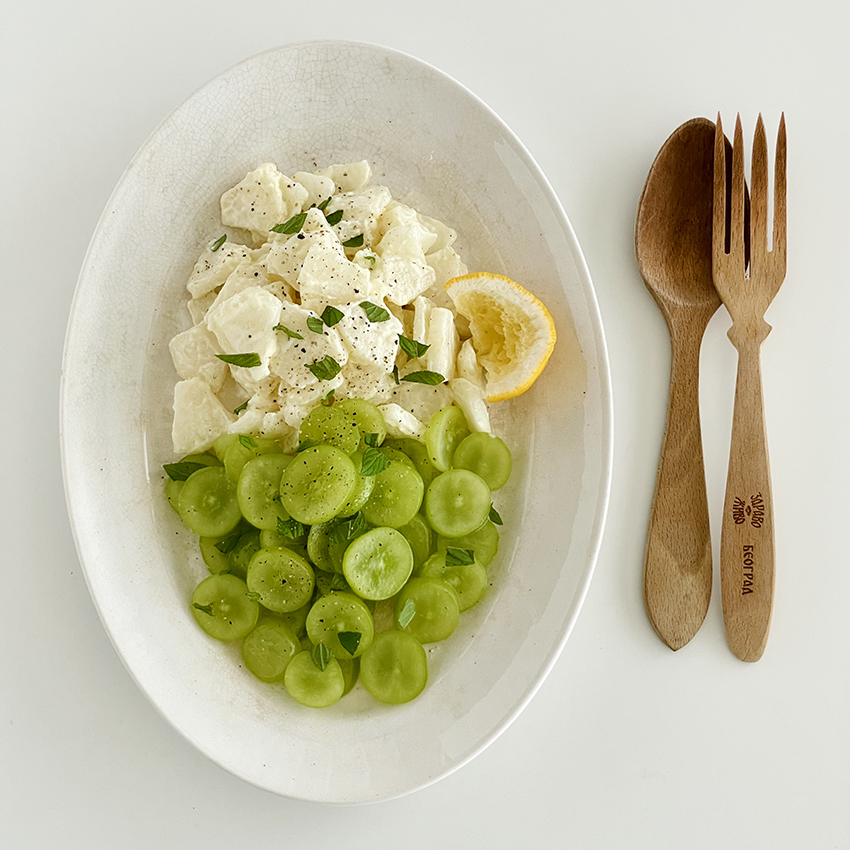 第60回　シャインマスカットと和梨のサラダ／菓子研究家・福田里香さん の【台所はいつもセレンディピティ】