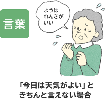 言葉 「今日は天気がよい」ときちんと言えない場合