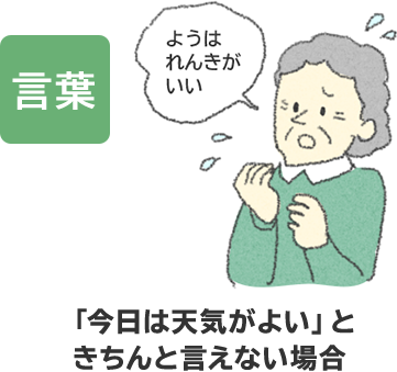 言葉 「今日は天気がよい」ときちんと言えない場合