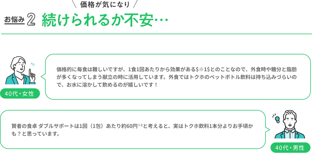 お悩み2_価格が気になり続けられるか不安