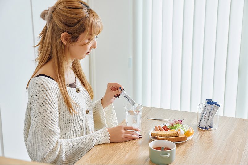 食事に取り入れる様子