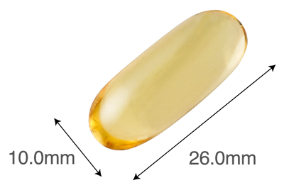 従来のスーパーフィッシュオイル（26.0×10.0mm）