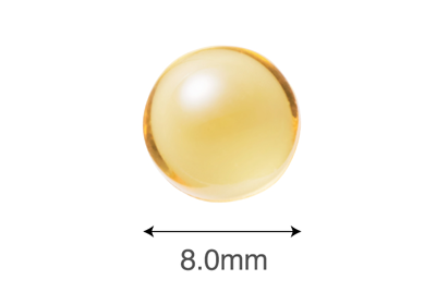 リニューアル後のフィッシュオイルパール（直径8.0mm）