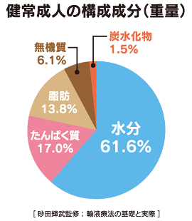 健常成人の構成成分（重量）