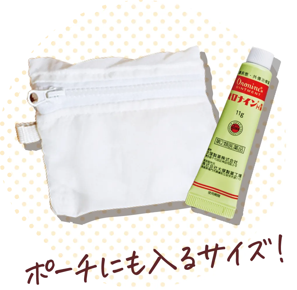 ポーチにも入るサイズ！