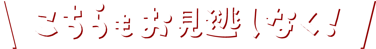 こちらもお見逃しなく！