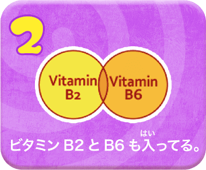 2 ビタミンB2とB6も入ってる