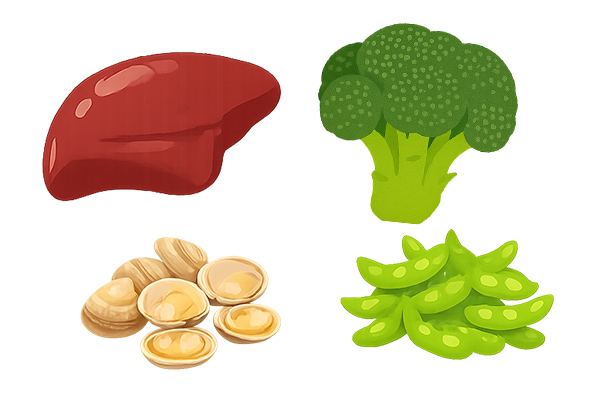 ビタミンB12・葉酸を多く含む食品