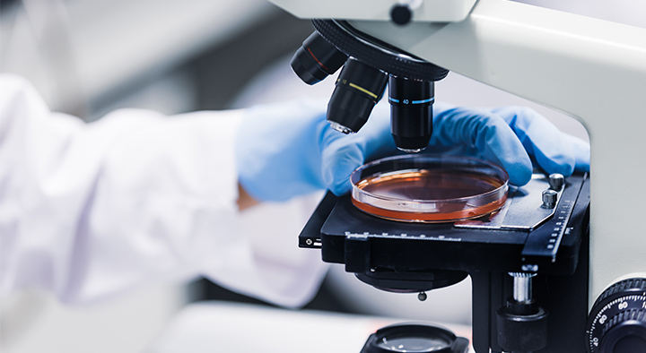 顕微鏡を使用しているイメージ