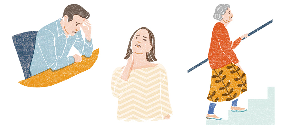 ミトコンドリアの酸素利用能力の低下による体への影響の例