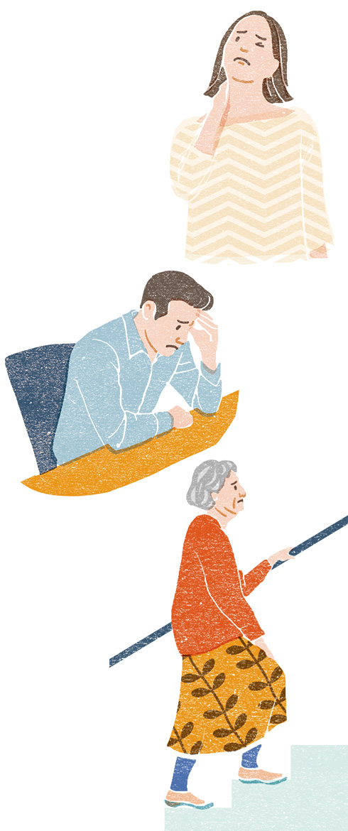 ミトコンドリアの酸素利用能力の低下による体への影響の例