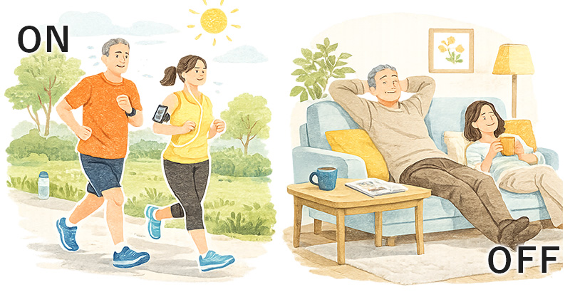 ONもOFFも健やかに過ごす男女