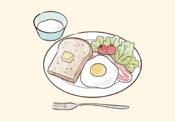 栄養バランスよく、３食きちんと食べる