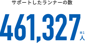 サポートしたランナーの数 461,327人