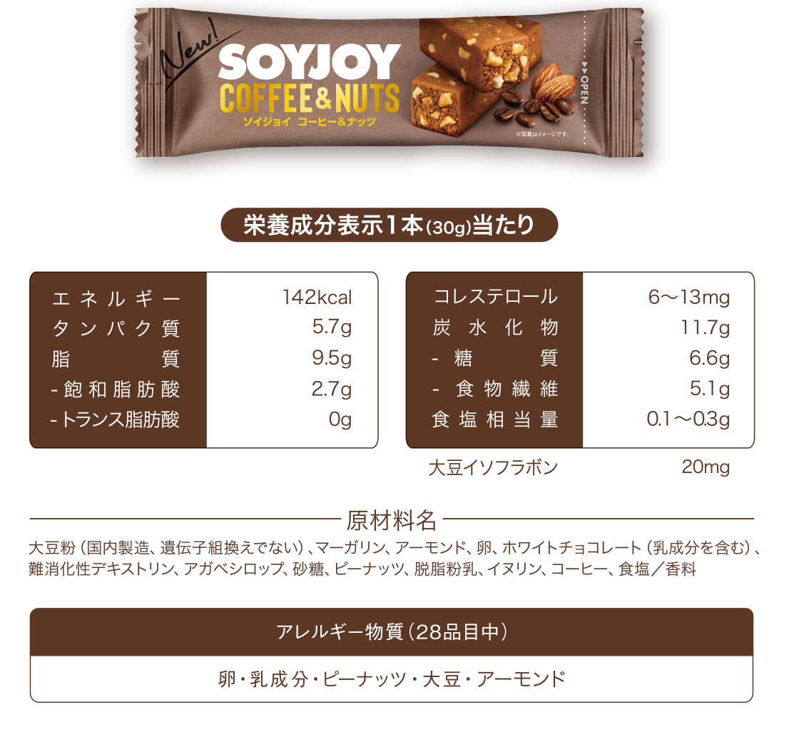 SOYJOYコーヒー＆ナッツ SOYJOY公式サイト | 大塚製薬
