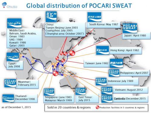 Global distribution of POCARI SWEAT
